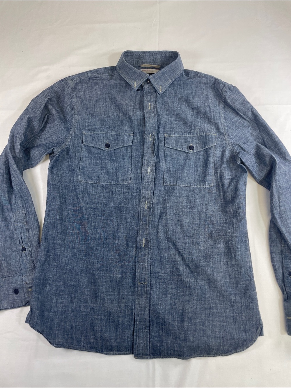 Banana Republic Chambray Denim Button-Down Blue M
